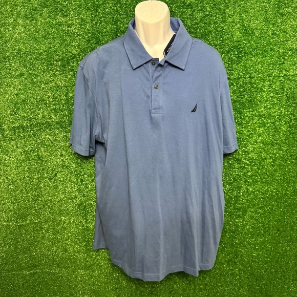 Nautica Blue Polo Shirt Classic Style - Picture 1 of 4